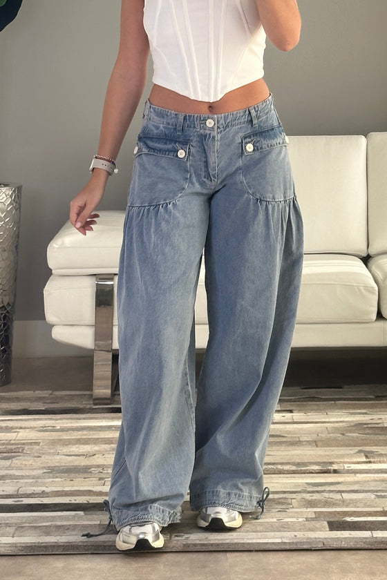 Denim Lotus Pant