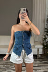 Denim Tube Top