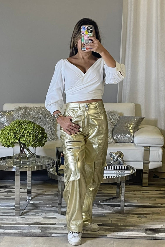 Gold Cargo Pants