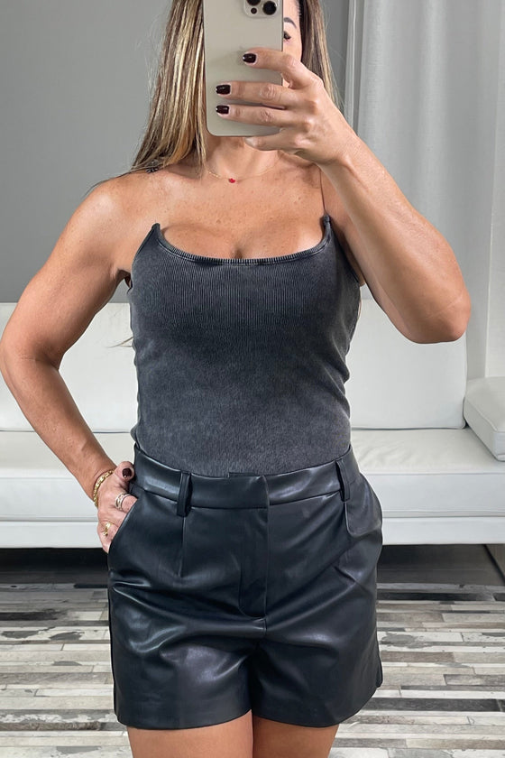 Faux Leather Short