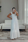 Rosette White Maxi Dress