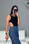 Black Cut Out Bodysuit