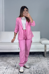 Pink Linen Jogger