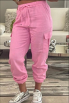Pink Linen Jogger